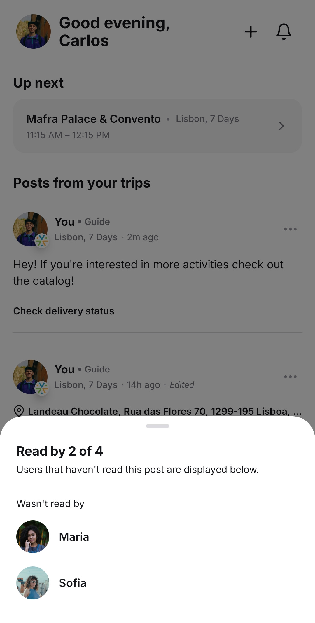 Delivery status